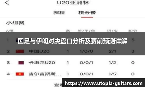 国足与伊朗对决盘口分析及赛前预测详解